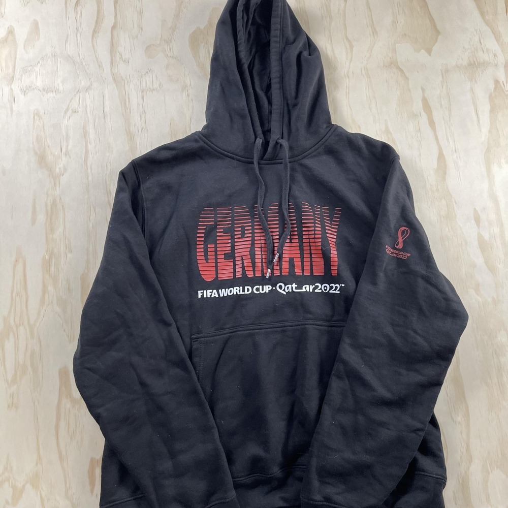 FIFA World Cup Hoodie Mens 2XL Black Fleece Pullover Germany Qatar 2022